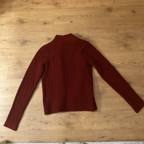 Merlot Cabi Cable Knit Zip Up - Picture 4 of 4